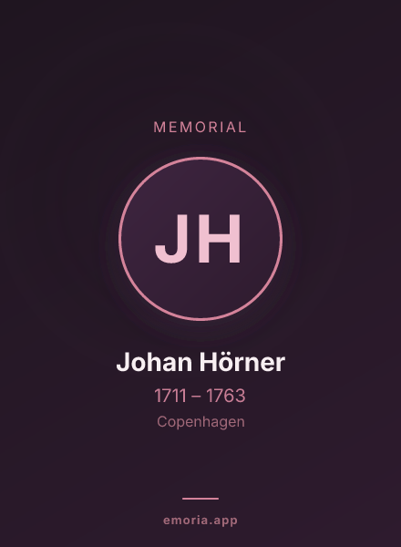 Memorial portrait of Johan Hörner