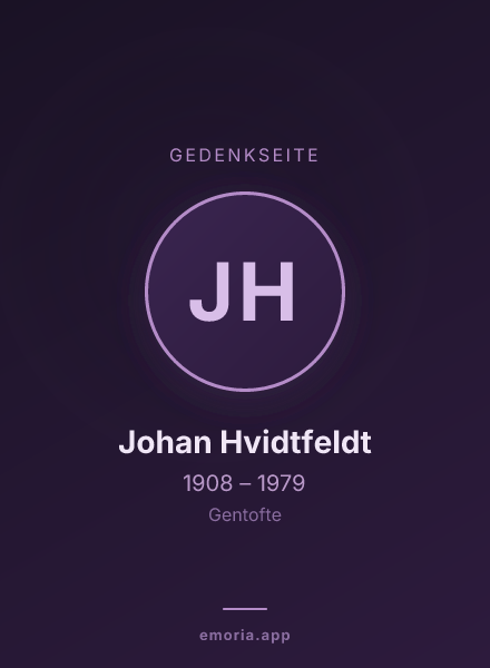 Gedenkportrait von Johan Hvidtfeldt