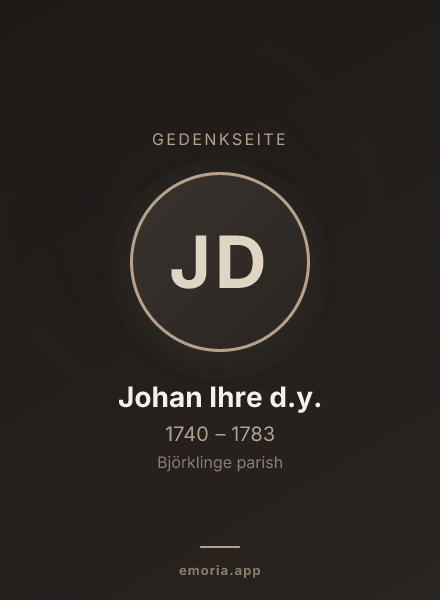 Gedenkportrait von Johan Ihre d.y.
