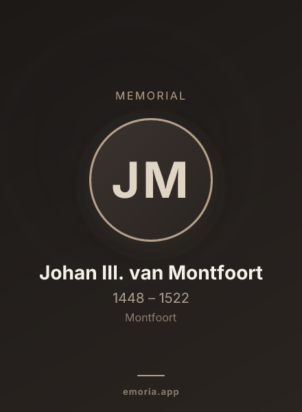 Memorial portrait of Johan III. van Montfoort