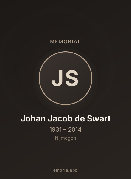 Memorial portrait of Johan Jacob de Swart