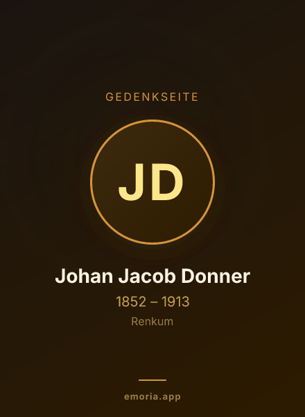 Gedenkportrait von Johan Jacob Donner
