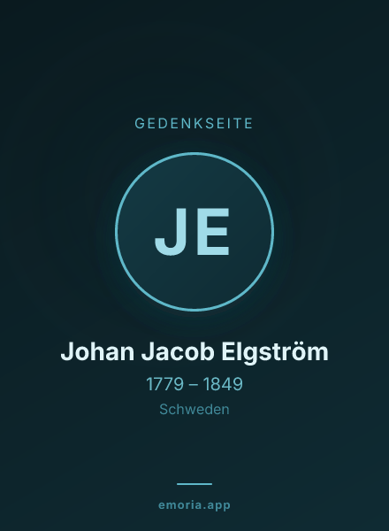 Gedenkportrait von Johan Jacob Elgström