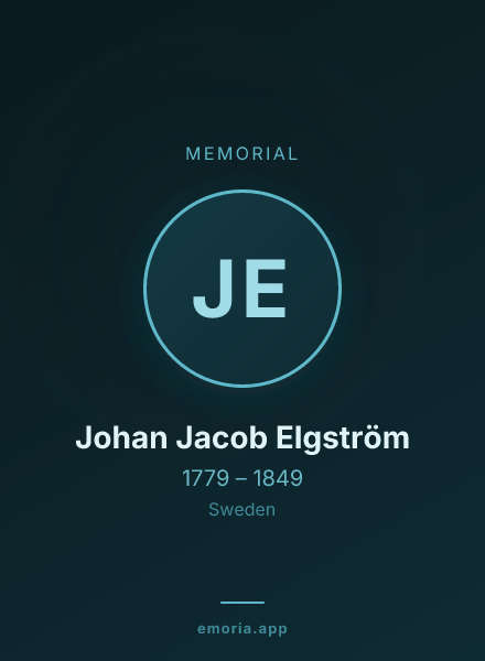 Memorial portrait of Johan Jacob Elgström