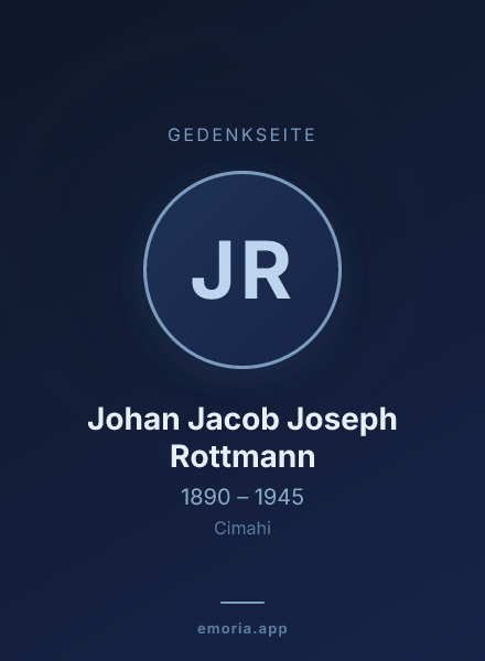 Gedenkportrait von Johan Jacob Joseph Rottmann