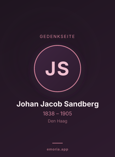Gedenkportrait von Johan Jacob Sandberg