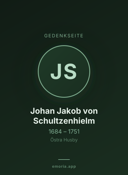 Gedenkportrait von Johan Jakob von Schultzenhielm