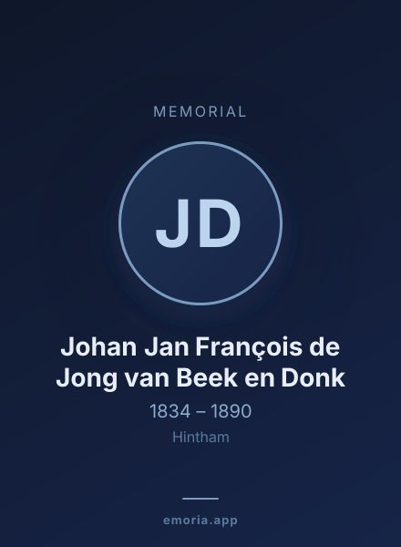 Memorial portrait of Johan Jan François de Jong van Beek en Donk