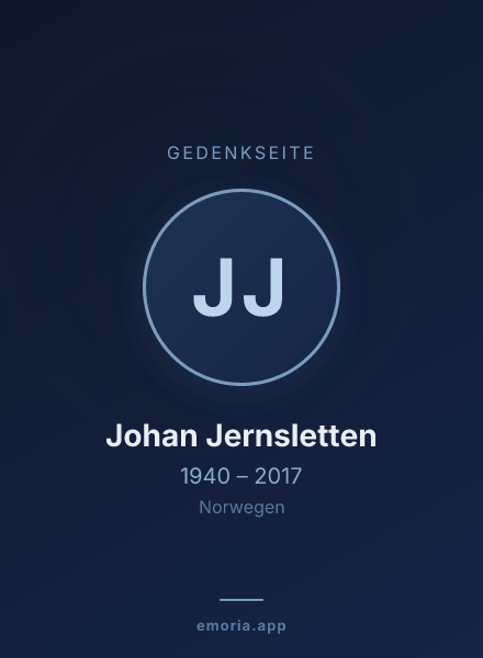 Gedenkportrait von Johan Jernsletten