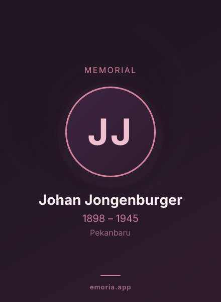 Memorial portrait of Johan Jongenburger