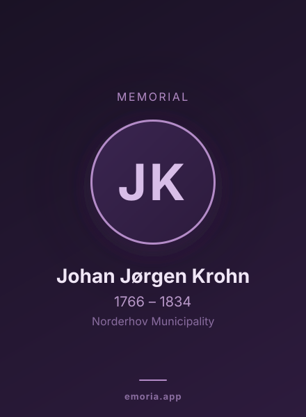 Memorial portrait of Johan Jørgen Krohn