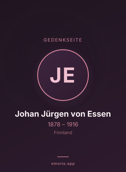 Gedenkportrait von Johan Jürgen von Essen