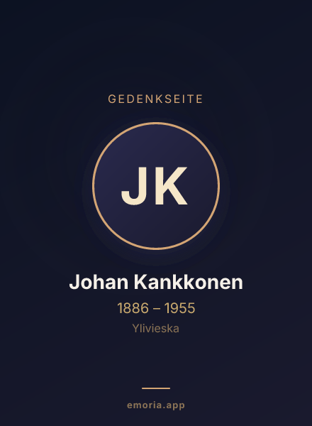Gedenkportrait von Johan Kankkonen