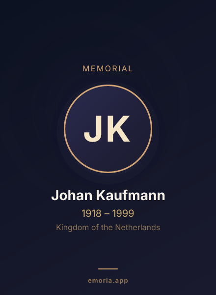 Memorial portrait of Johan Kaufmann