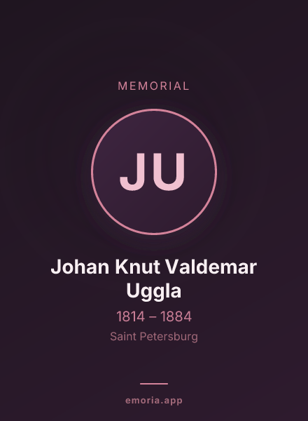 Memorial portrait of Johan Knut Valdemar Uggla