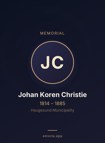 Memorial portrait of Johan Koren Christie