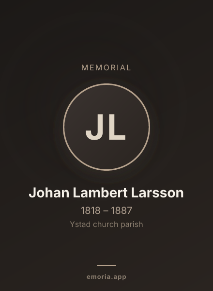 Memorial portrait of Johan Lambert Larsson