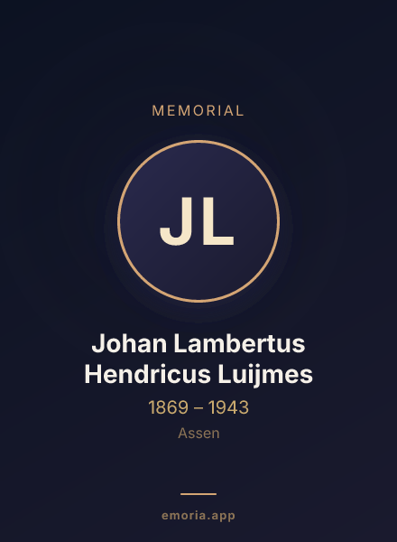 Memorial portrait of Johan Lambertus Hendricus Luijmes