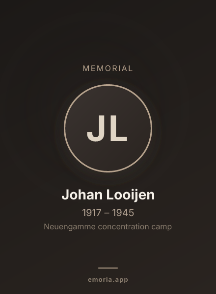 Memorial portrait of Johan Looijen