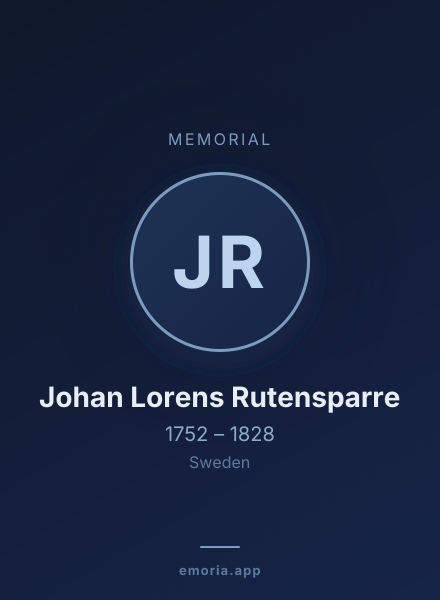 Memorial portrait of Johan Lorens Rutensparre
