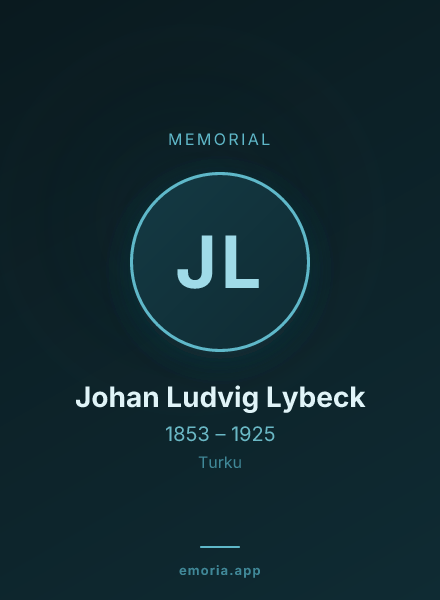 Memorial portrait of Johan Ludvig Lybeck