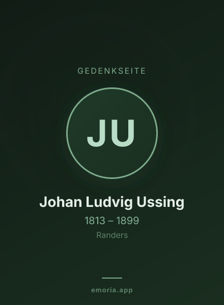 Gedenkportrait von Johan Ludvig Ussing