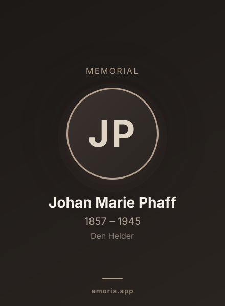 Memorial portrait of Johan Marie Phaff