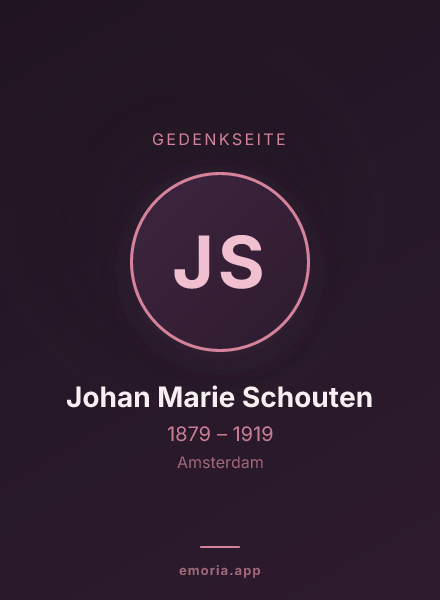 Gedenkportrait von Johan Marie Schouten