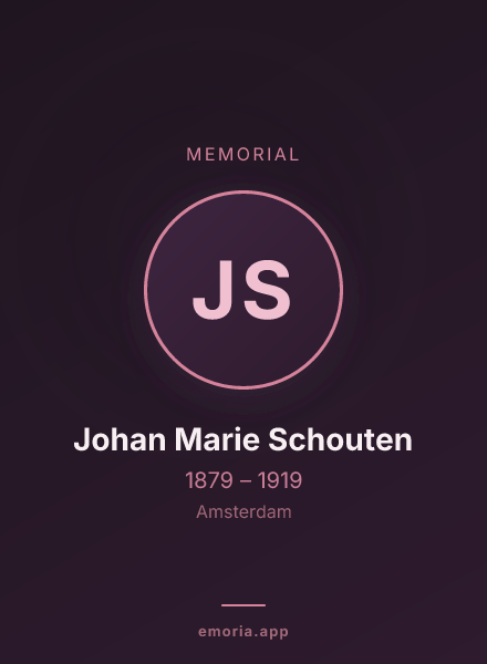 Memorial portrait of Johan Marie Schouten