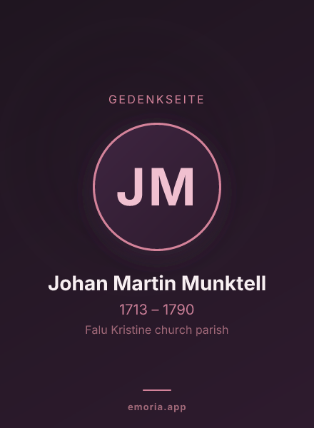 Gedenkportrait von Johan Martin Munktell