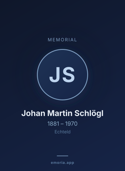 Memorial portrait of Johan Martin Schlögl