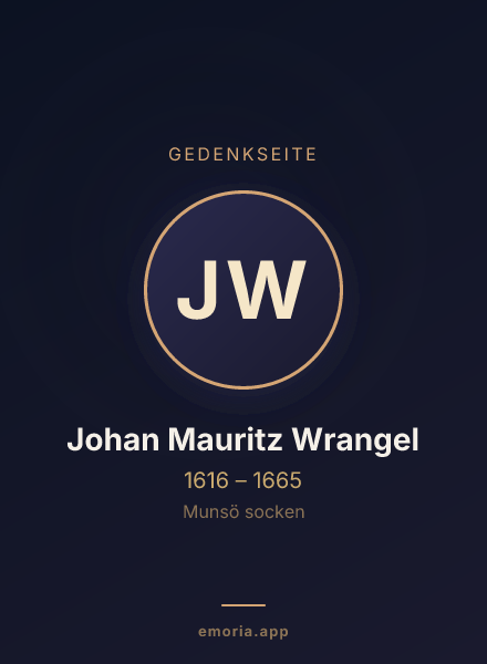 Gedenkportrait von Johan Mauritz Wrangel