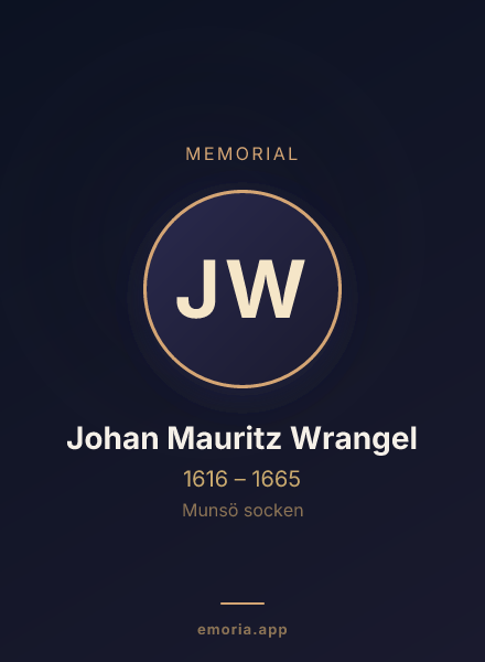 Memorial portrait of Johan Mauritz Wrangel