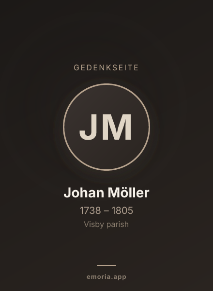 Gedenkportrait von Johan Möller