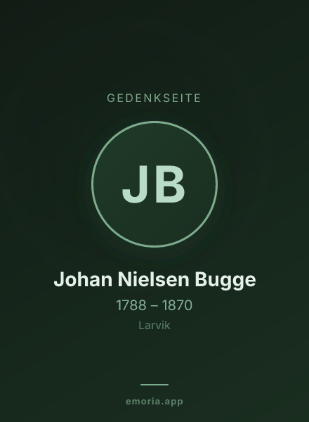 Gedenkportrait von Johan Nielsen Bugge