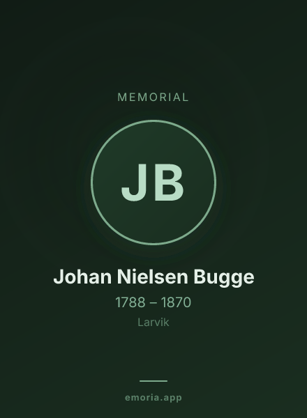 Memorial portrait of Johan Nielsen Bugge