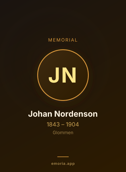 Memorial portrait of Johan Nordenson