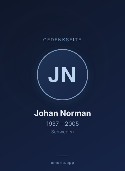Gedenkportrait von Johan Norman