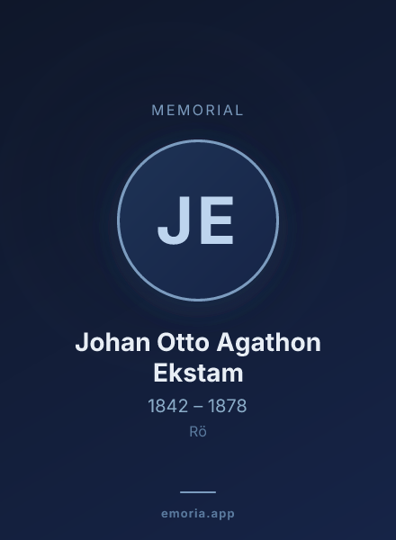Memorial portrait of Johan Otto Agathon Ekstam
