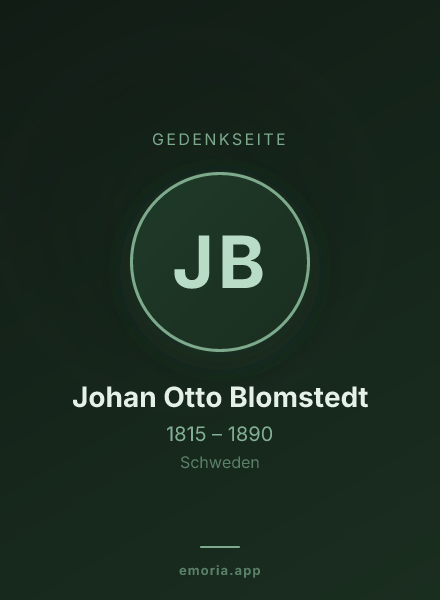 Gedenkportrait von Johan Otto Blomstedt