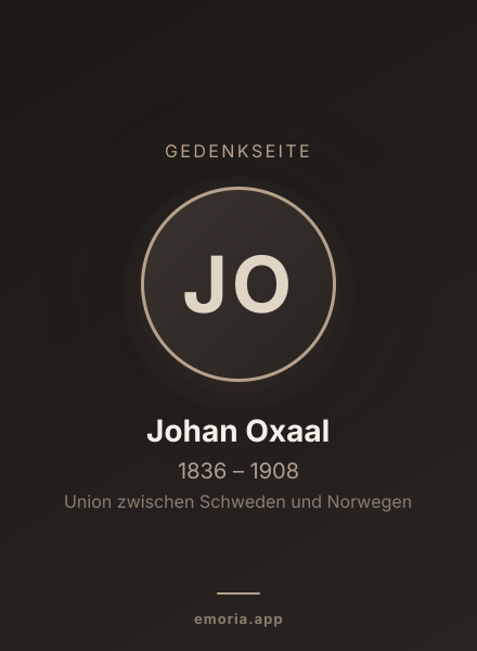 Gedenkportrait von Johan Oxaal