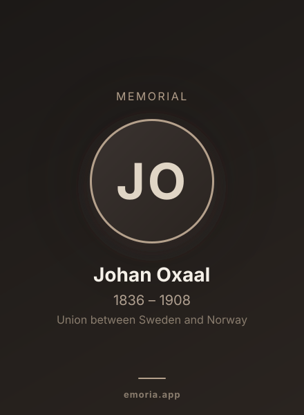 Memorial portrait of Johan Oxaal