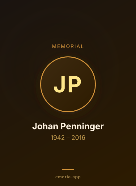 Memorial portrait of Johan Penninger