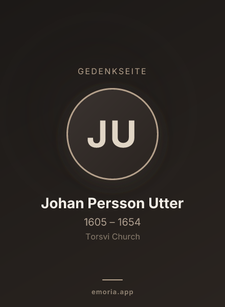 Gedenkportrait von Johan Persson Utter