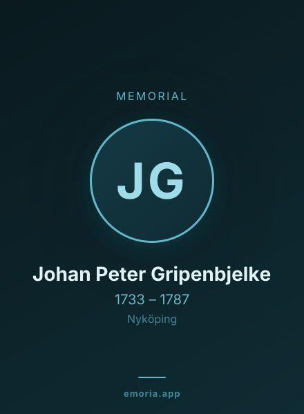 Memorial portrait of Johan Peter Gripenbjelke