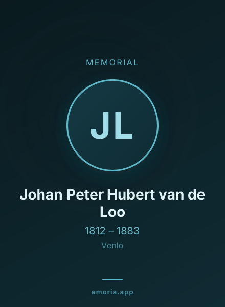 Memorial portrait of Johan Peter Hubert van de Loo