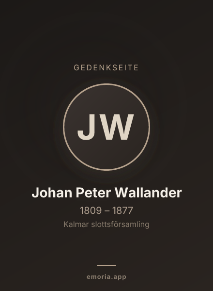 Gedenkportrait von Johan Peter Wallander