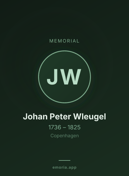 Memorial portrait of Johan Peter Wleugel