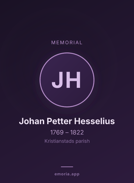 Memorial portrait of Johan Petter Hesselius