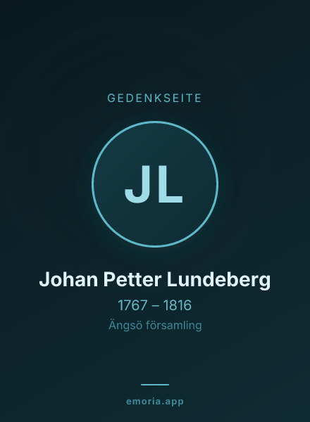 Gedenkportrait von Johan Petter Lundeberg